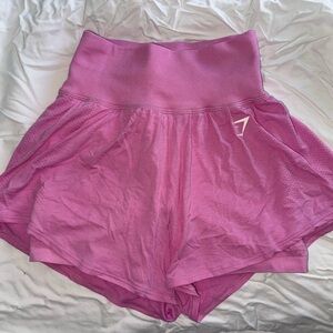 Gymshark Pink Athletic Skirt with Built-In Shorts